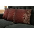 thumbnail image 5 of Ambesonne Burgundy Throw Pillow Cover 4 Pack, Ombre Flower Swirl Ivy, 16", Cream Ruby, 5 of 5