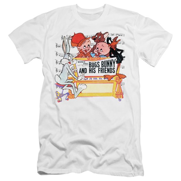 Looney Tunes Bugs And FriendS/S S Adult 30/1 T-Shirt White