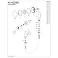 thumbnail image 3 of Kingston Brass KX10207BE Vintage Hand Shower Kit, Brushed Brass, 3 of 5