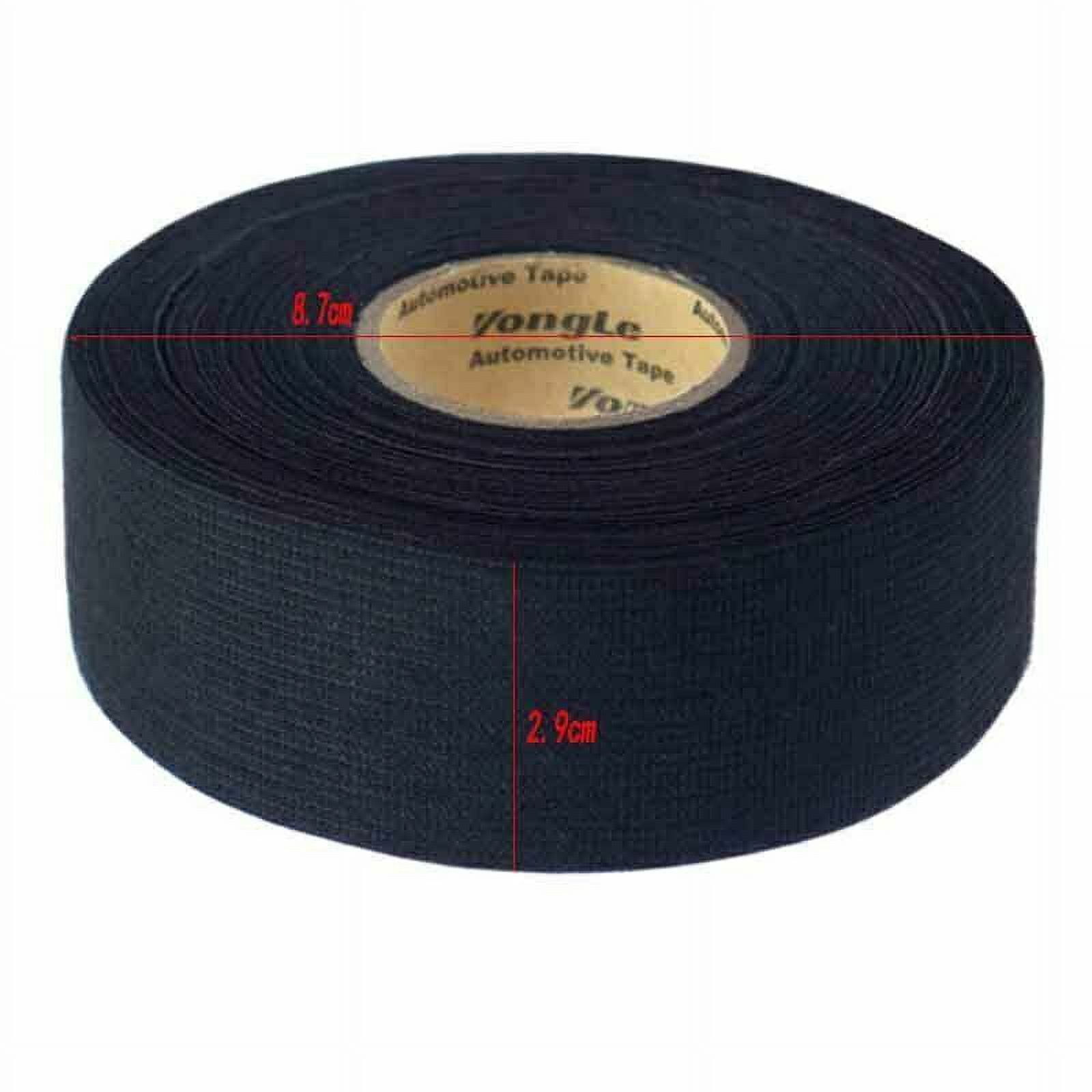 XZKING 4Rolls 82ft Car Multipurpose Tape Self Adhesive Anti Squeak Rattle Felt Automotive Wiring Harness Tape Black Wiring Loom Tape Cloth Tape