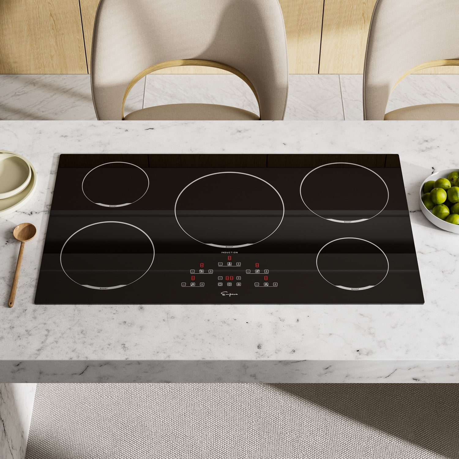 Built-In 30-in Induction Modular Cooktop in Black with 4 Elements