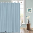 thumbnail image 3 of Fabric Shower Curtain, Sky Blue Solid Color Bathroom Curtain with 12 Hooks Waterproof No Bad Odor Machine Washable Bath Curtains for Bathroom, Spa Room, 36"x72", 3 of 6
