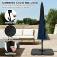 thumbnail image 2 of Spaco 10 Feet Patio Cantilever Umbrella, Outdoor Shade with Cover Tilt Adjustment and Ruffled Edge, Navy, 2 of 12