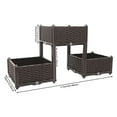 thumbnail image 4 of 3-Tier Raised Garden Bed Planter Box - 44.5" Brown Plastic Stackable Planter for Vegetables/Flowers w/Drainage Holes, 4 of 13