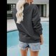 thumbnail image 5 of Sudaderas Informales de Cuello Redondo para Mujer, Camisetas de Larga y Corte Holgado para Otoño. Gris Oscuro L, 5 of 6