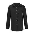 thumbnail image 4 of Aloohaidyvio Button Down Shirts for Women,Women's Fall Button Down Shirts Classic-Fit Cotton Dress Shirt Long Sleeve Oversized Boyfriend Solid Tunic Tops, 4 of 6