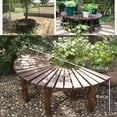 thumbnail image 2 of Tree Bench Wrap Around Tree Bench Wooden Curved Benches Outdoor Strong Bearing Capacity 660Lbs, for Garden Natural 120Cm/47In, 2 of 8