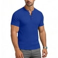 thumbnail image 5 of MOJOGO Casual Shirts for Men Ribbed Breathable Short Sleeve Tee Classic Solid Shirt for Summer Daily Wear XL, 5 of 6