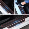 thumbnail image 5 of 4 Pcs Protecteurs de Plaque de Seuil de Porte pour Voiture Protecteur de Marche de Panneau de Couverture de Bâche de Seuil Universel, 5 of 5