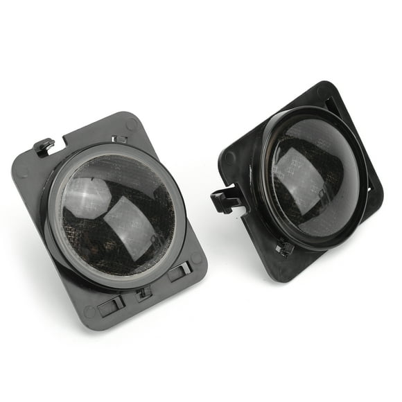 Luz LED de posición lateral de 12V CC con lente de color ahumado de repuesto para Jeep Wrangler JK JKU 2007-2018 Jadeshay A