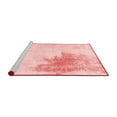 thumbnail image 2 of Ahgly Company Machine Washable Indoor Round Solid Red Modern Area Rugs, 4' Round, 2 of 4