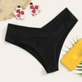 thumbnail image 2 of TMOYZQ Women's Thong Bikini Bottoms Cross Front High Cut V Cheeky Brazilian Swimsuit Bottom Tummy Control High Waisted Bathing Suit Swim Bottoms Beach Swimwear, 2 of 9