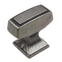GlideRite 1-1/8 in. Transition Style Rectangle Cabinet Knob, Weathered Nickel