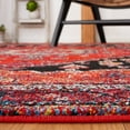 thumbnail image 4 of SAFAVIEH Vintage Hamadan Leone Oriental Area Rug, Red/Black, 8' x 10', 4 of 8