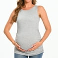 thumbnail image 4 of Bearsland Female Maternity Tank Tops Ruched Side Vest Sleeveless Pregnacy T-Shirt 3-Pack, 4 of 7