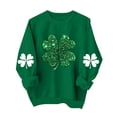 thumbnail image 2 of POTETI Saint Patricks Day Shirts Women Sweatshirts Long Sleeve Crew Neck Irish Shamrock Print Sweatshirts Tops, 2 of 5