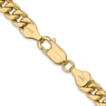 thumbnail image 3 of 14K Yellow Gold Curb Chain Styles Necklace 18 inch 6 mm Semi-Solid Miami Cuban with Lobster Clasp, 3 of 4