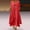 Red, variant on asdoklhq Summer Dresses for Women .Plus Size Round-Neck Solid Long Dress Helf Sleeve Buttons Dress