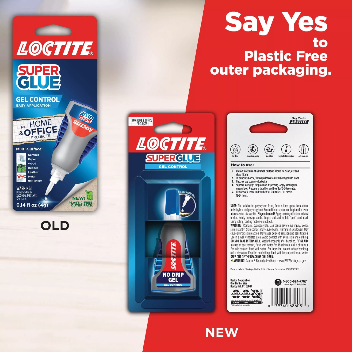 Loctite Super Glue Gel Control, Pack of 1, Clear 0.14 fl oz Bottle