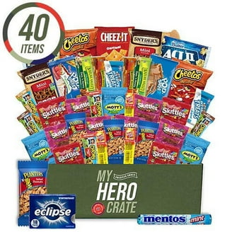 My College Crate Bulk Candy Snacks Variety Pack, 40 Piece Care