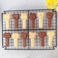 thumbnail image 4 of Molde para galletas de Piruleta de dibujos animados, cortador de galletas con forma de gato y cachorro, sello de pastel de Fondant con palos, herramienta para hornear para niños y bebés, 4 of 4