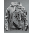 thumbnail image 3 of Sudadera con capucha para hombre con estampado de león animal, sudadera con capucha estampada en 3D, jersey informal de manga larga de moda urbana, nueva ropa de moda para hombre, 3 of 4