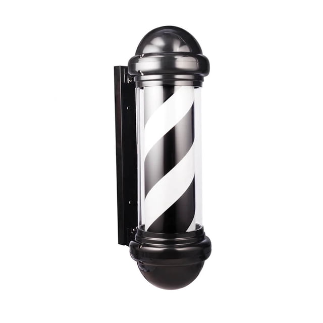 Caramelo Giratorio Para Barbería Vanlig 73 cm Negro - Blanco Carlo