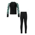 thumbnail image 2 of Doomiva Kids Girls Solid Swim Cover Up Sets Long Sleeve Swim Tank with Leggings Athletic Swimsuits Black 14, 2 of 7