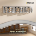thumbnail image 2 of ET2 Inca 24-Inch 3-Light Bathroom Vanity Light, Xenon, Stainless Steel, 2 of 7