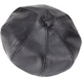 thumbnail image 4 of CoCopeaunts Newsboy Hats for Women PU Leather Octagonal Cap Autumn Winter Solid Color Vintage Style Beret Hat Leisure Newsboy Cap, 4 of 7