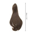 thumbnail image 6 of Unique Bargains 1 Pc Medium Length Ponytail Wig Hair Clips for Hair Extension 17.72" Length Brown Yellow, 6 of 6