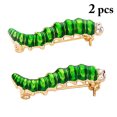 thumbnail image 2 of 2PCS Womens Brooch Creative Rhinestone Caterpillar Corsage Brooch Clothes Brooch, 2 of 10