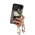 thumbnail image 5 of Lindo Hello Kitty para iPhone 14pro/13promax con estampado de flores y lámina dorada, 5 of 5