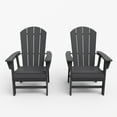 thumbnail image 2 of WestinTrends Malibu Adirondack Patio Dining Chairs, All-Weather Poly Lumber, Ergonomic Seat, 330-lb Capacity (Set of Two) , Gray, 2 of 9