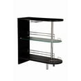 thumbnail image 5 of Coaster Table de Bar en Métal Noir Brillant et Chrome, 5 of 5