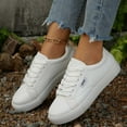 thumbnail image 2 of uvwlwu Casual Shoes Fashion Sneakers Comfortable Lightweight Walking Shoes Non Athletic Tennis Flat(White1,7), 2 of 9