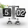 thumbnail image 6 of deevoka Auto Flip Clock Creative Automatic Page Turning Clock for Hotel Office Decor feet black, 6 of 9