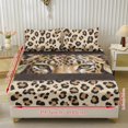 thumbnail image 2 of ZIATUBLES Comfort 3 Piece Twin XL Sheet Set, 1 Fitted Sheet and 2 Pillowcases, Soft Cozy Bed Sheets with Pillowcase for Bedroom, Easy Care for All Seasons(Cheetah Leopard Print), 2 of 5