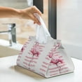 thumbnail image 5 of Goofa Flamingo Pattern Triangle Square Tissue Box Cover, Modern PVC Leathe Facial Paper Holder,Decorative Holder/Organizer for Bathroom Vanity Countertop, 5 of 9