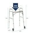 thumbnail image 7 of Drive Medical Deluxe Two Button Folding Walker with Wheels, 7 of 7