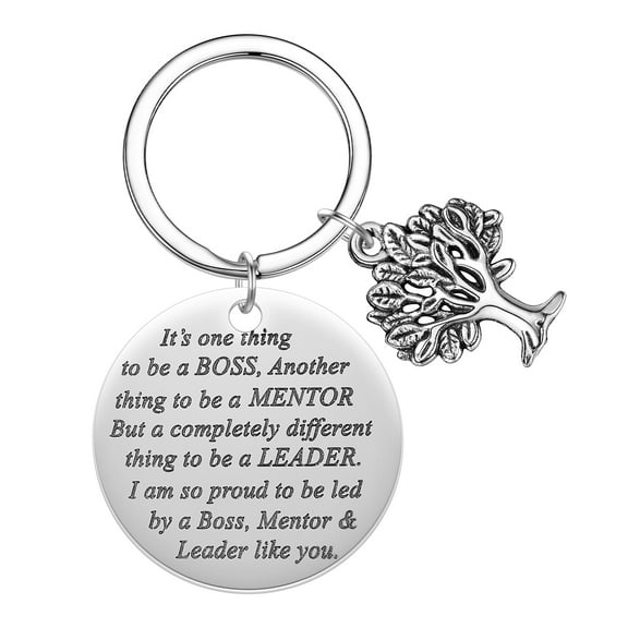Thank You Boss Keychain Personalized Gift for Women Men Leaders Supervisor Fashion Jewelry Stainless Steel Car Keyrings