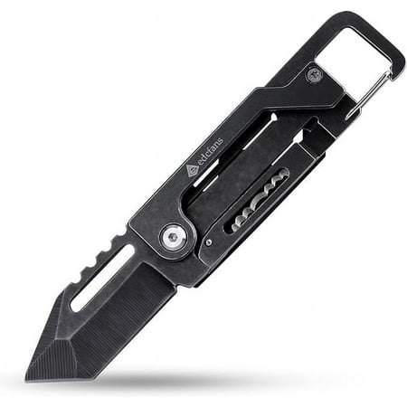 edcfans Keychain Knife EDC Multitool Key Chains for man Small Pocket Knives with Clip Box Cutter with Can/Bottle Opener Screwdriver Wrench and Pry Tool Gifts for Men Women Dad Everyday Carry