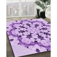 thumbnail image 3 of Ahgly Company Machine Washable Indoor Rectangle Transitional Blossom Pink Area Rugs, 5' x 7', 3 of 7