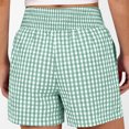 thumbnail image 3 of Boyscolos Womens High Waisted Striped Shorts Comfy Lightweight Breathable Stretchy Waist With Pockets Lounge Clohtes Summer Daily Wear Light Green M, 3 of 6