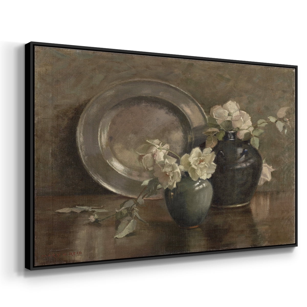 Vintage Botanical Print-XXXIV By Wexford Home Framed in Black Wood Gallery Wrapped Canvas 17 in. x 25 in.