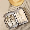 thumbnail image 4 of QJUHUNG Sac de Rangement Imperméable pour Chaussures de Voyage avec 2 Compartiments à 2 Couches Grande Capacité s'Adapte à la Taille 12 Pochette Multi-Usage en Maille pour Hommes Femmes Bagage Portable Chariot, 4 of 6