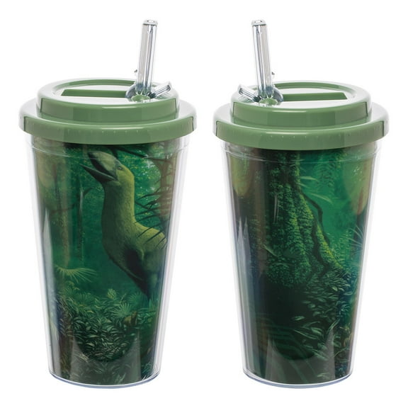 Smithsonian Deep Forest 16 oz. Flip Straw Acrylic Cup
