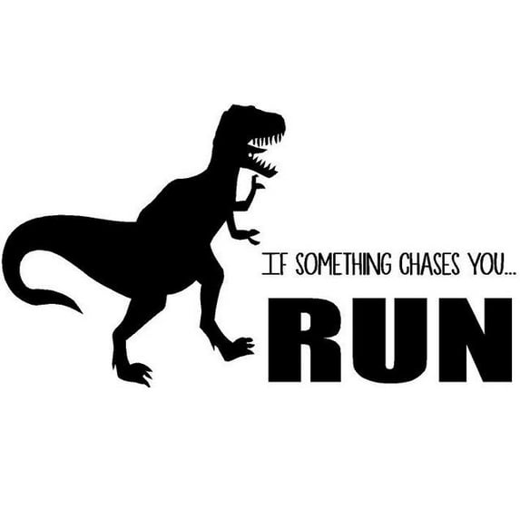 Jurassic Park Quote - dinosaur Vinyl Wall Decal | T-Rex Bedroom Decor - 20"x12"