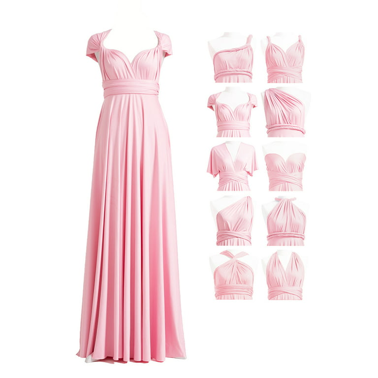 Dusty Pink Bridesmaid Dress Infinity Dress Twist Wrap Dress Prom Dress  Evening Gown Multi-way Dress 