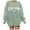 A16-Light Green, variant on Cnbwig Pullover Sweatshirts Tops Womens Letter Printed Round Neck Hoodless Street Long Sleeve Loose Hoodie Hooded Sweatshirts Ladies Tops A1-Black L